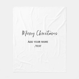 Elegant god jul lägger till text modern enkel fleecefilt