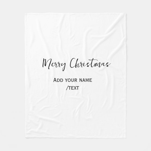 Elegant god jul lägger till text modern enkel fleecefilt (Framsidan)