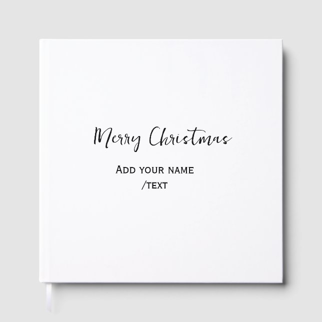Elegant god jul lägger till text modern enkel gästböcker (Framsida)
