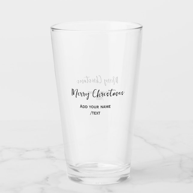 Elegant god jul lägger till text modern enkel glaskopp (Framsida)
