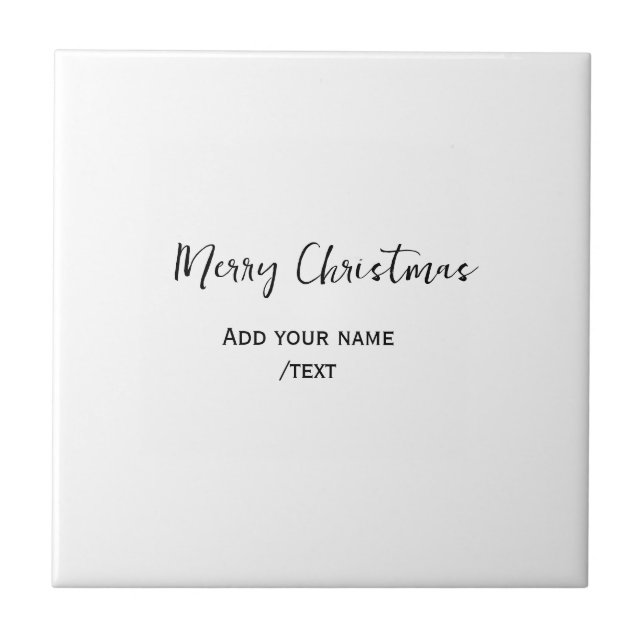 Elegant god jul lägger till text modern enkel kakelplatta (Framsidan)