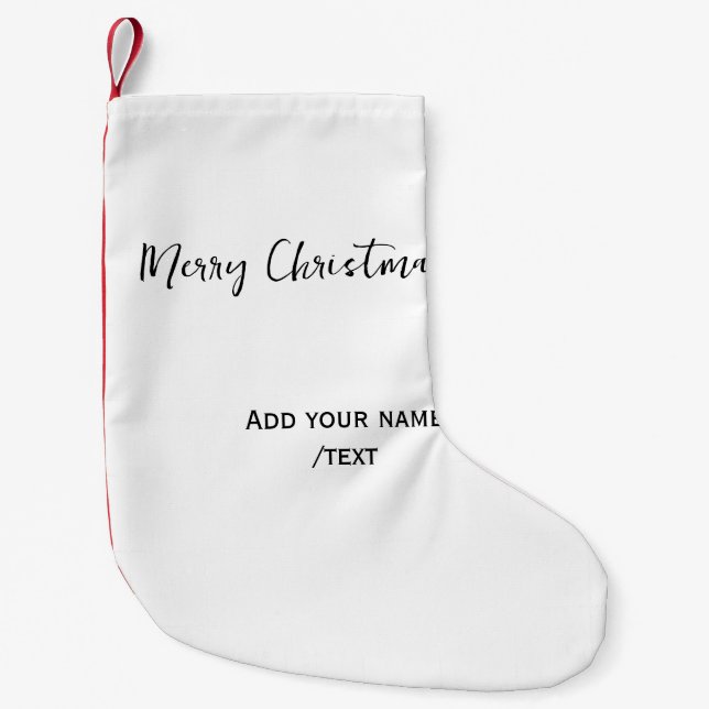Elegant god jul lägger till text modern enkel liten julstrumpa (Framsidan)