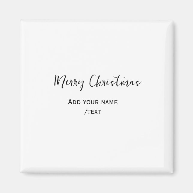 Elegant god jul lägger till text modern enkel magnet (Framsidan)