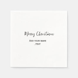 Elegant god jul lägger till text modern enkel pappersservett