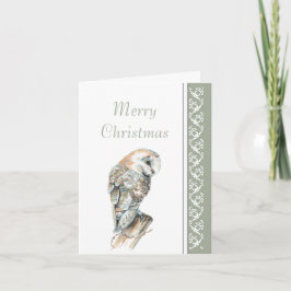 Elegant God jul Nature Barn Uggla, Bird Helgkort