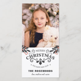 Elegant God Jul Nyår Foto Kort