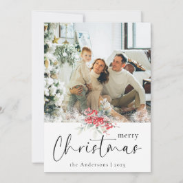 Elegant God jul-skript | Familjefoto Julkort