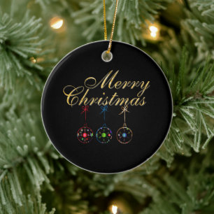 Elegant God jul Snowflake Art Julgransprydnad Keramik