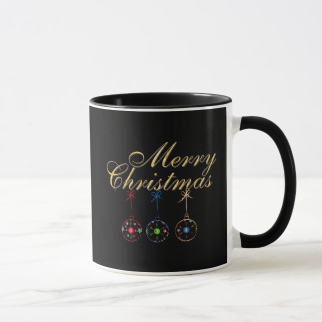 Elegant God jul Snowflake Art Mugg (Höger)