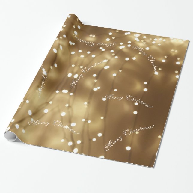 Elegant God jul String of Ljus Festive Presentpapper (Utrullad)
