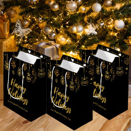 Elegant God Jul Svart Guld Anpassade Affärer