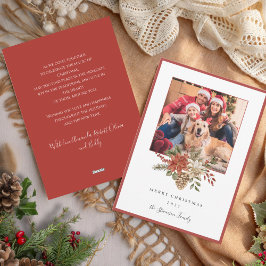 Elegant God jul Terracotta Photo Julkort