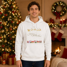 Elegant God Jul Tomte Sleigh Herrar Vit
