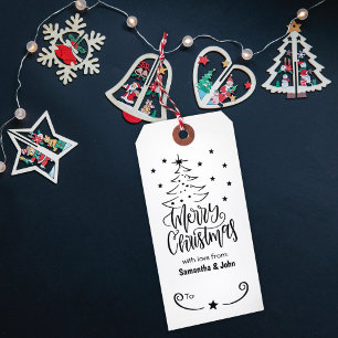 Elegant God jul Träd Gift Märkre Stämpel