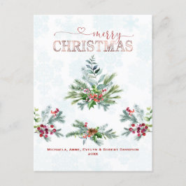 Elegant God jul Typografi Helg Vykort