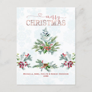 Elegant God jul Typografi Helg Vykort