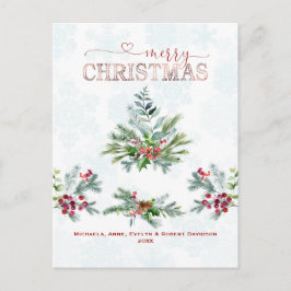 Elegant God jul Typografi Helg Vykort
