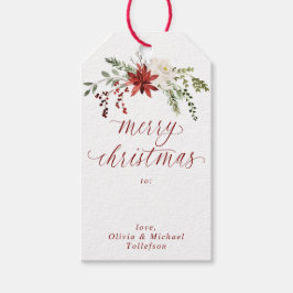Elegant God Jul Vattenfärg Bär Högtid Presentetikett