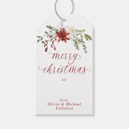 Elegant God Jul Vattenfärg Bär Högtid Presentetikett