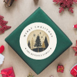 Elegant God jul Warm Guld Gräs skogen i Runt Klistermärke<br><div class="desc">Lägg till lite elegans i dina gåvor och på ditt kontorsmaterial i helgdag med det här God jul-klistermärket som har en varm skogsdesign i guld gräs. Perfekt för att försegla kuvert eller dekorera presenter,  det är en chic och en festlig avslutande beröring!</div>