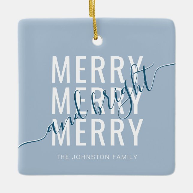 Elegant, god och god jul julgransprydnad keramik (Framsida)