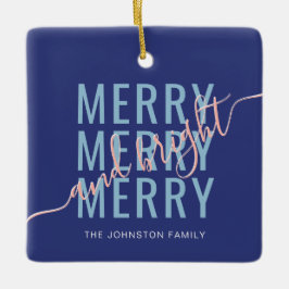 Elegant, god och god jul julgransprydnad keramik