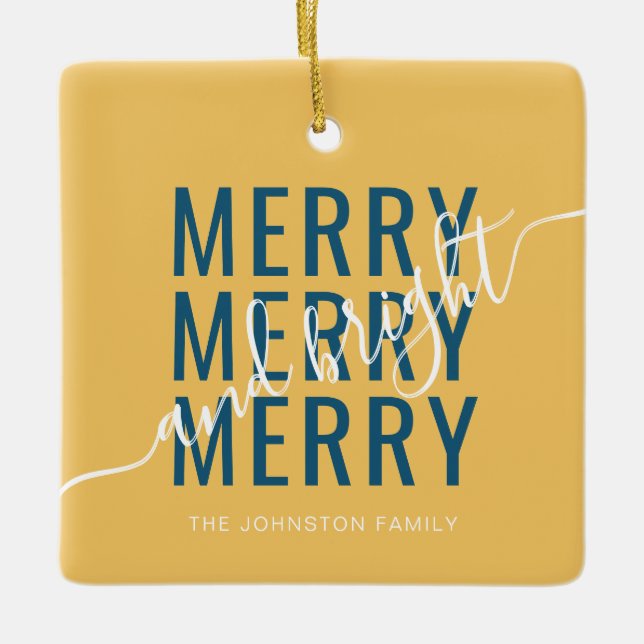 Elegant, god och smart jultid, helgdag julgransprydnad keramik (Framsida)