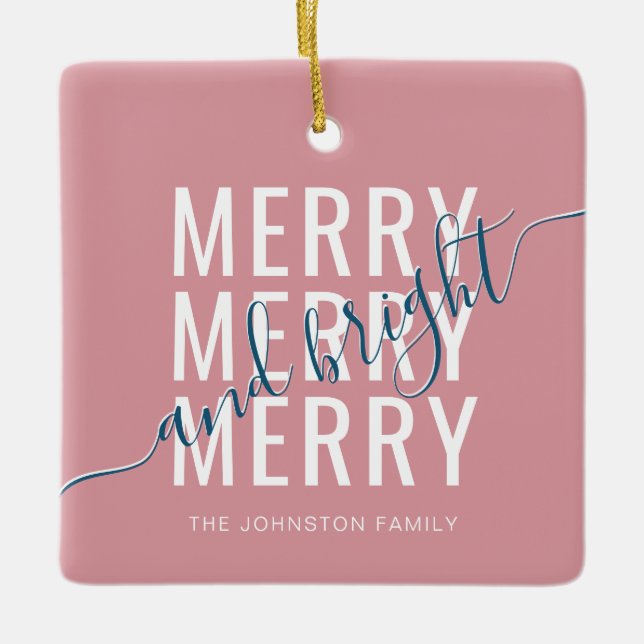 Elegant, god och smart jultid, helgdag julgransprydnad keramik (Framsida)