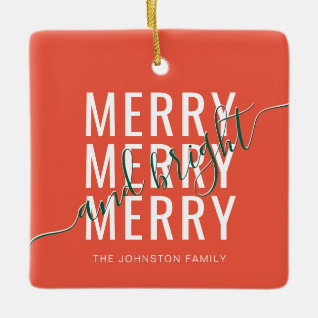 Elegant, god och smart jultid, helgdag julgransprydnad keramik (Framsida)