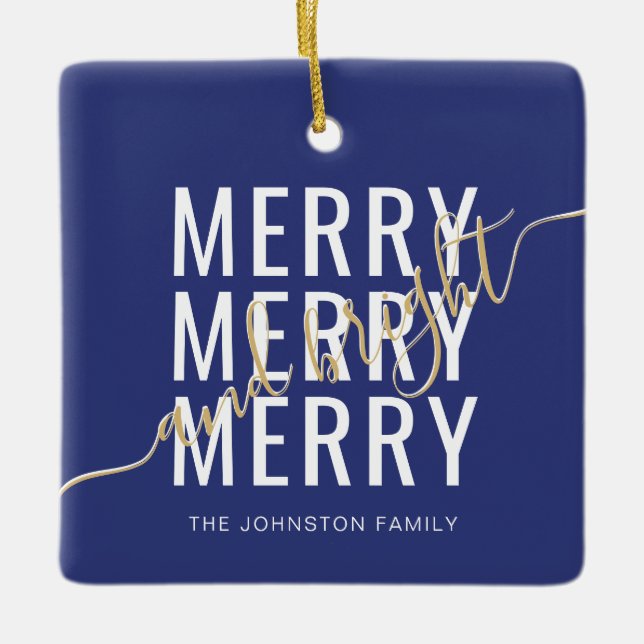 Elegant, god och smart jultid, helgdag julgransprydnad keramik (Framsida)