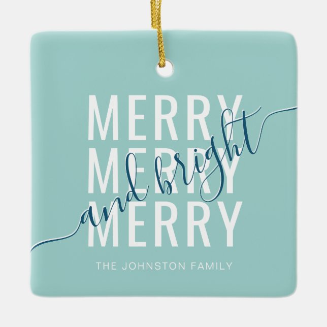 Elegant, god och smart jultid, helgdag julgransprydnad keramik (Framsida)