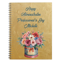 Elegant Gold Administrative Professionals Day Anteckningsbok