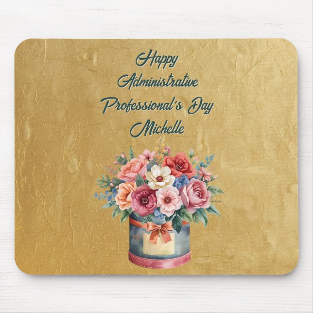 Elegant Gold Administrative Professionals Day Musmatta (Framsidan)