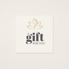Elegant gold and black beauty salon gift card fyrkantigt visitkort