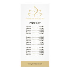 Elegant gold and black beauty salon reklamkort