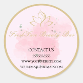 Elegant gold and black beauty salon runt klistermärke