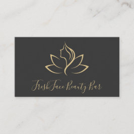 Elegant gold and black beauty salon tidsbeställning kort