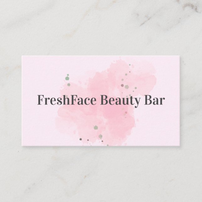 Elegant gold and black beauty salon visitkort (Framsida)