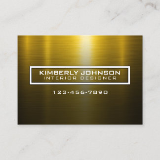 Elegant Gold and Black Business Card Design Visitkort