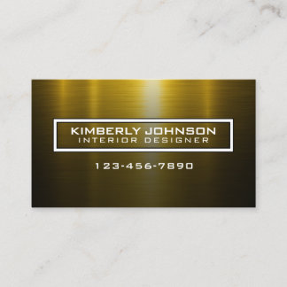Elegant Gold and Black Business Card Design Visitkort