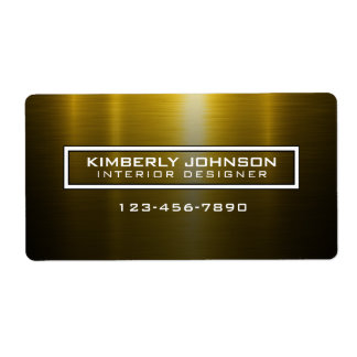 Elegant Gold and Black Label Design Fraktsedel