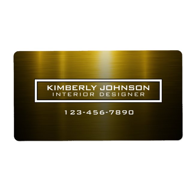 Elegant Gold and Black Label Design Fraktsedel (Framsidan)