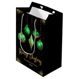 Elegant Gold and Green Ornament Christmas
