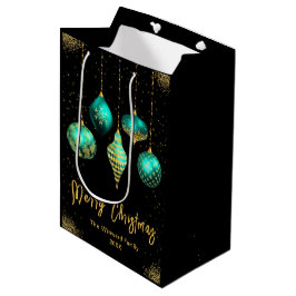 Elegant Gold and Teal Ornament Christmas