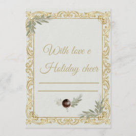 Elegant Gold Baroque Christmas Stationery Set - Th Inbjudningar