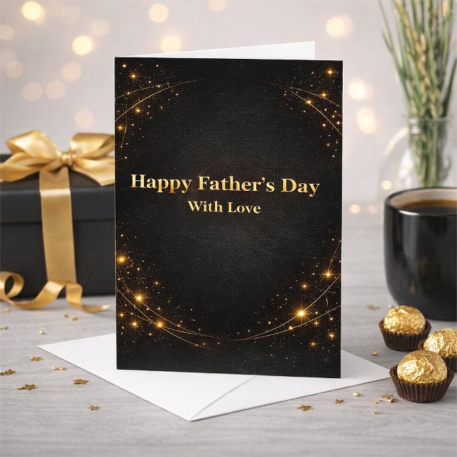Elegant Gold Celestial Father’s Day Card for Dad Kort (Skapare uppladdad)