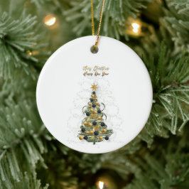 Elegant Gold Christmas tree ornament