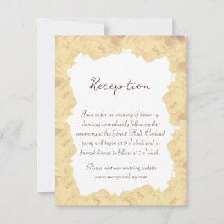 elegant gold cream roses inbjudningar