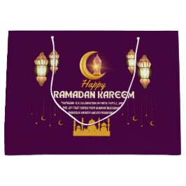 Elegant Gold Crescent Ramadan Mubarak Greeting