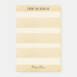 Elegant Gold Custom Notes Post-it Block